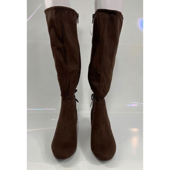 Charter Club Women's Jaccque Tall Stretch Boots - Chocolate 5.5M - Picture 2 of 8